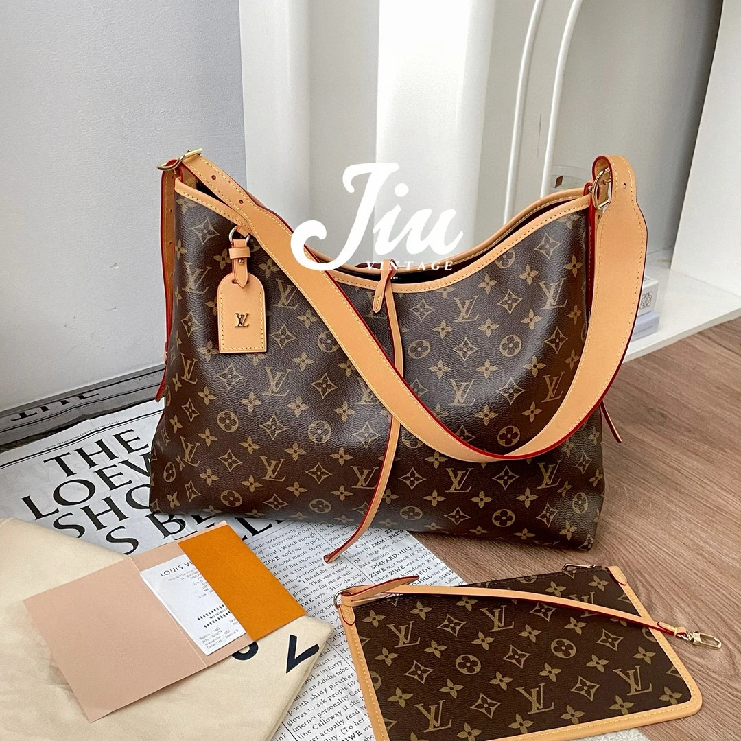 99新 LouisVuitton/路易威登 老花carryall中号 尘袋BJM12-1437