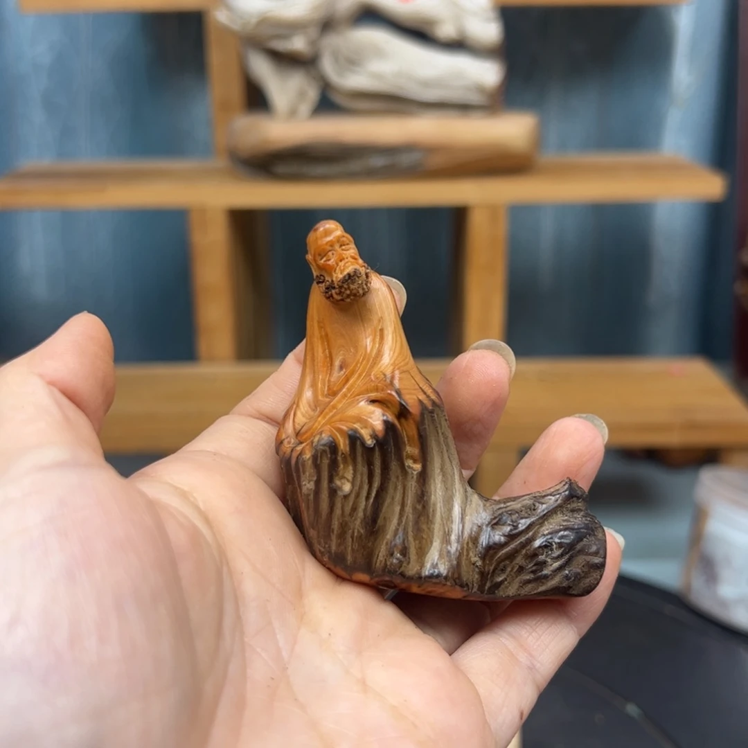 木浅*崖柏木摆件手把件