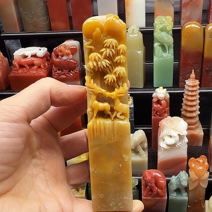 寿山石印石寿山石手工雕刻