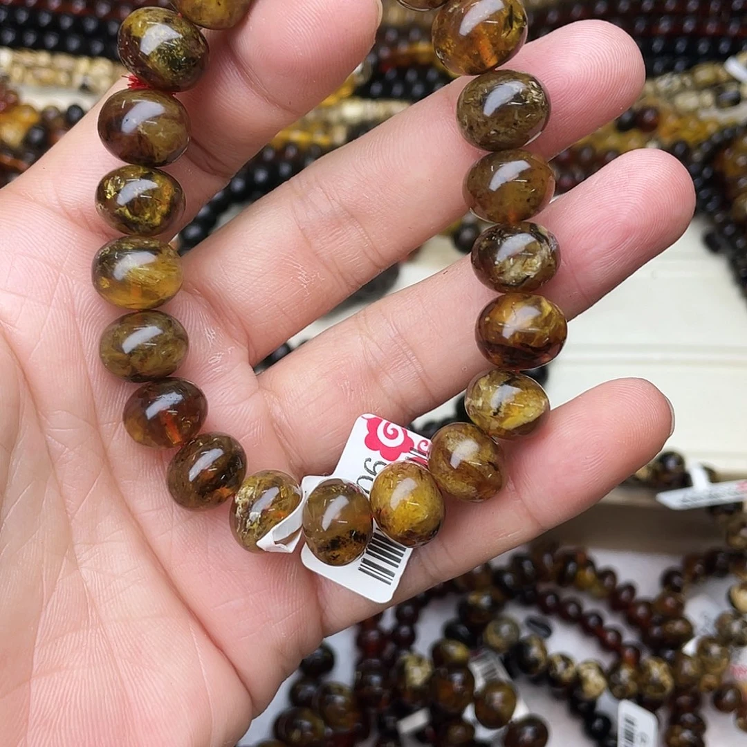 青***蓝琥珀未镶嵌裸石十二90253