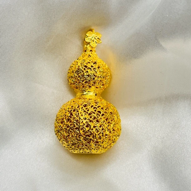 足金饰品/镂空花丝福字大葫芦/4.58/1B5D2504/h