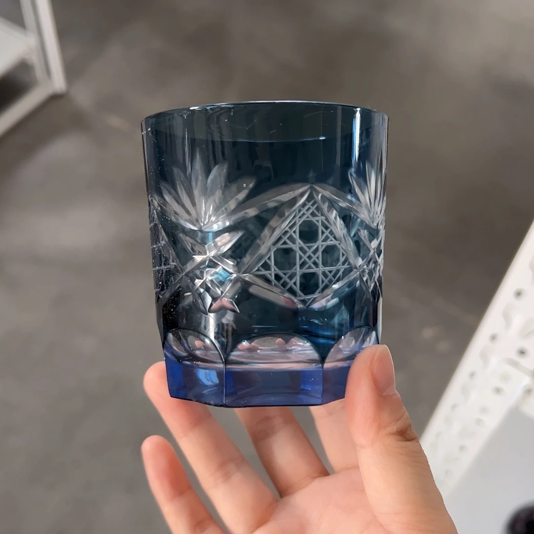 水晶玻璃高脚款微瑕一个