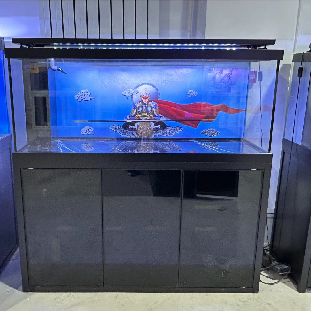 飞飞工业风吉罗缸水族箱雷龙缸底滤鱼缸家用落地鱼缸锦缸超白鱼缸