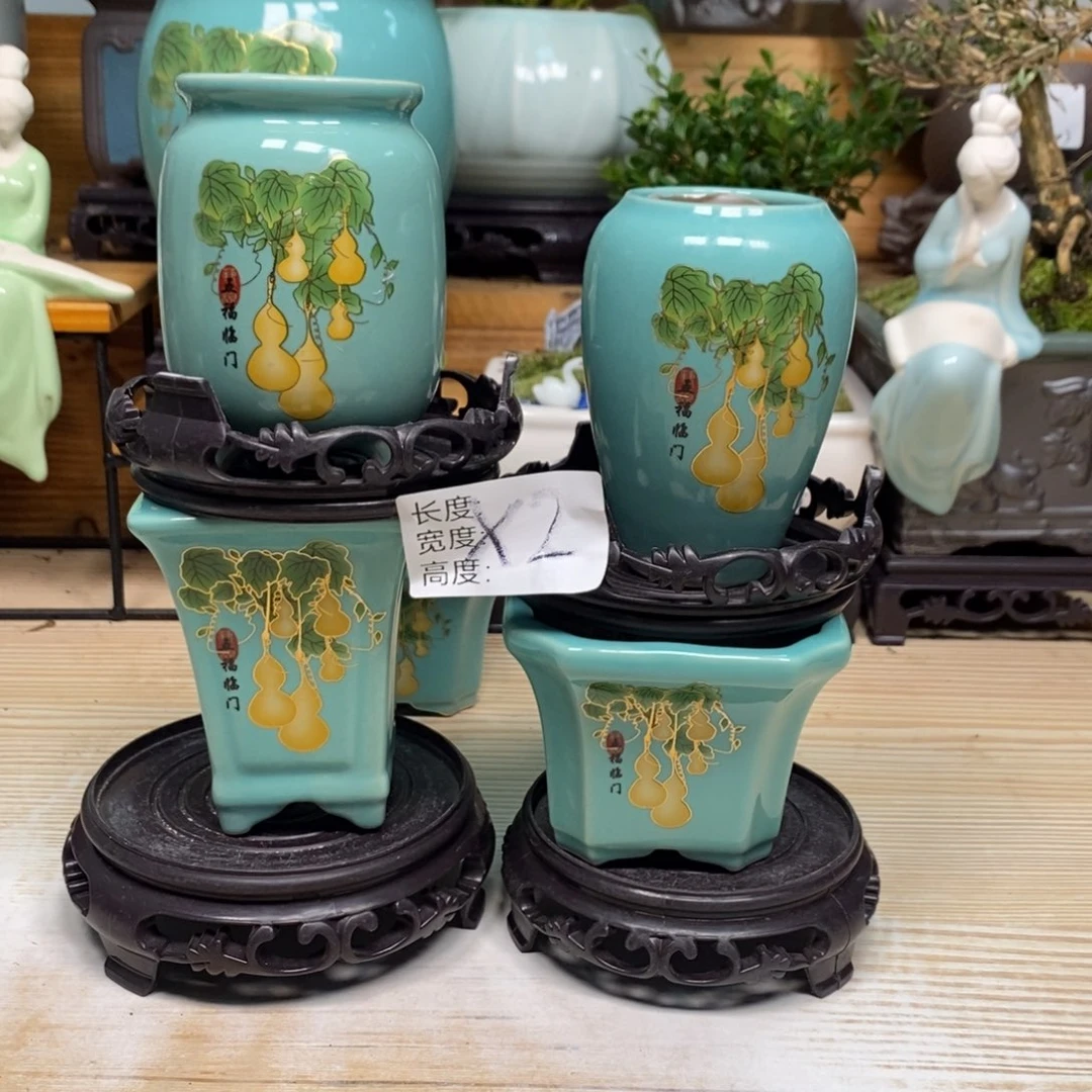 紫砂陶瓷艺术花盆陶瓷