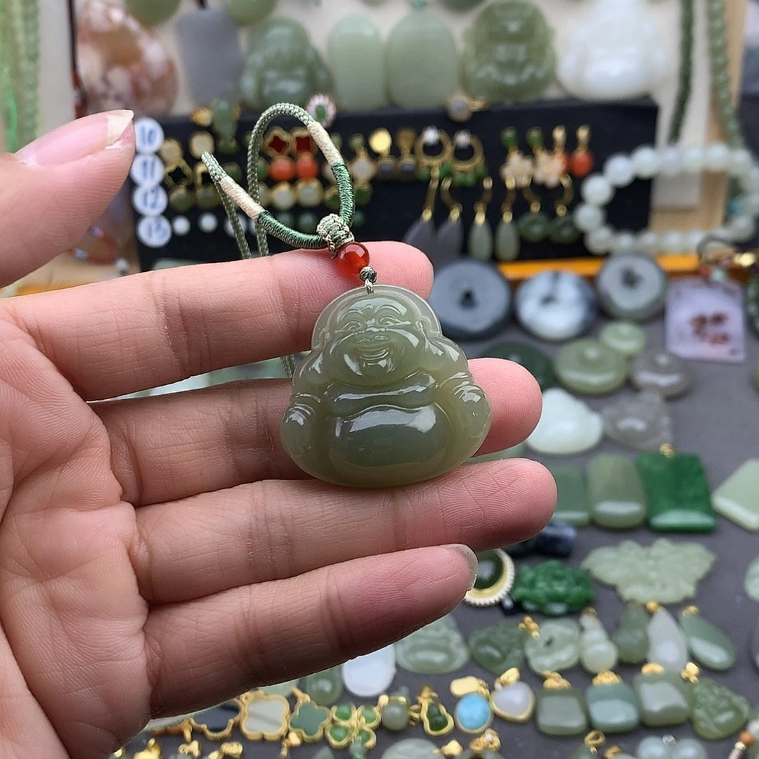 和田玉未镶嵌吊坠(不含链)