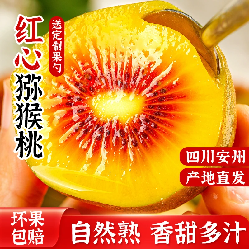 正宗四川安州红心猕猴桃奇异果新鲜应季孕妇水果整箱香甜细腻