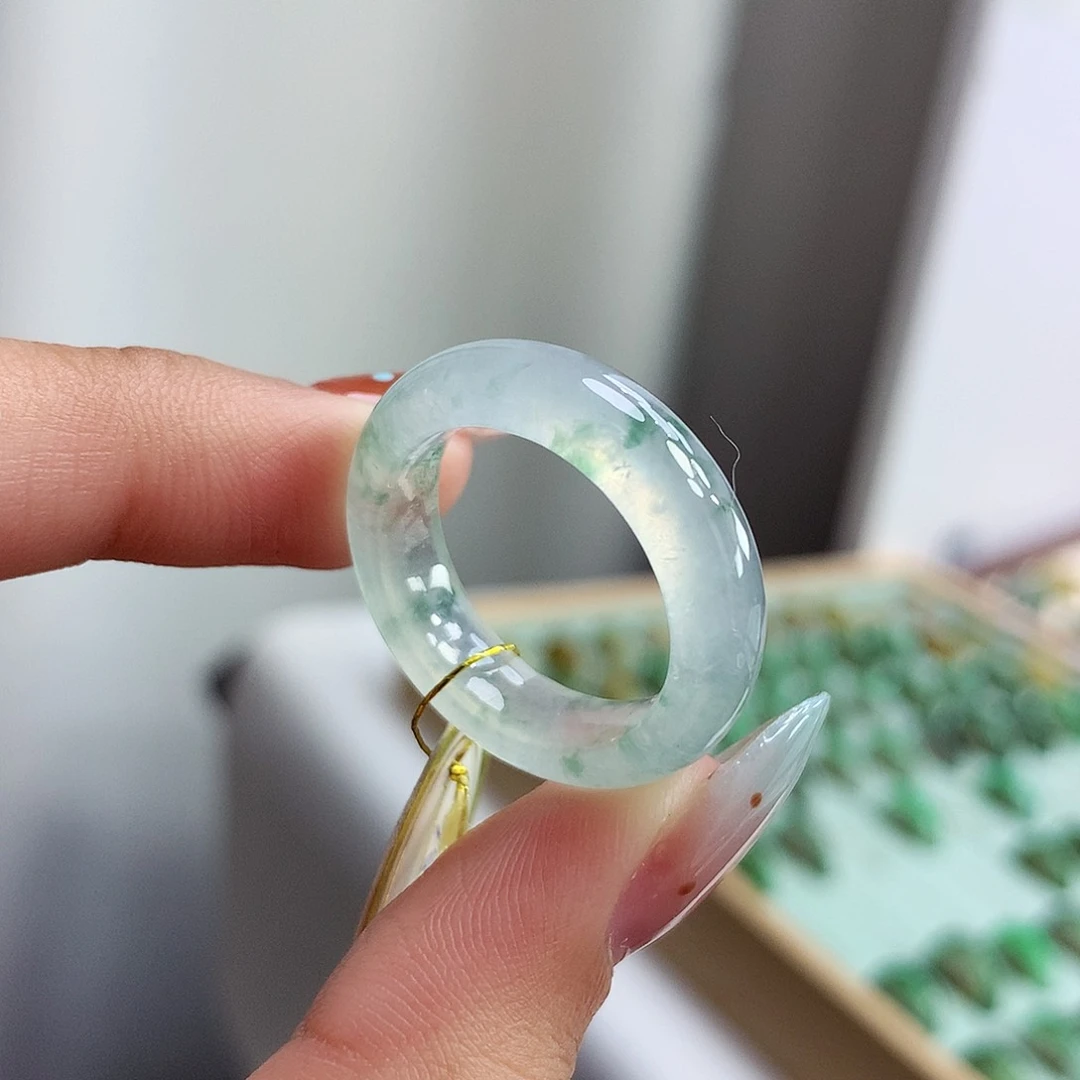 未镶嵌戒指翡翠1718圈