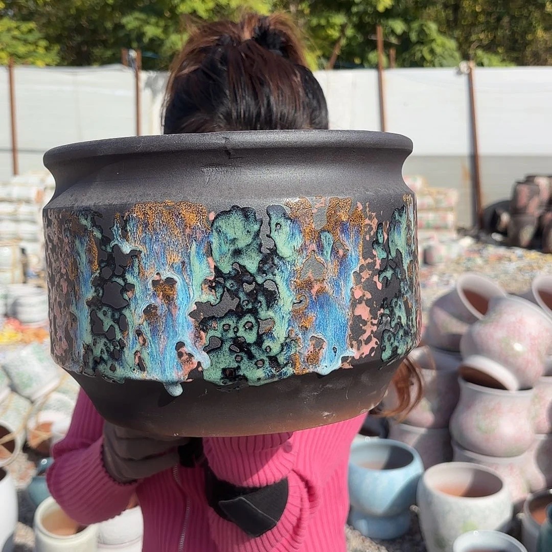 口径25高18一个油画拼盘