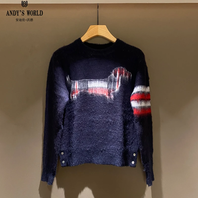 男士长袖打底衫圆领针织衫厚款针织秋冬毛衣加厚百搭常规款时尚