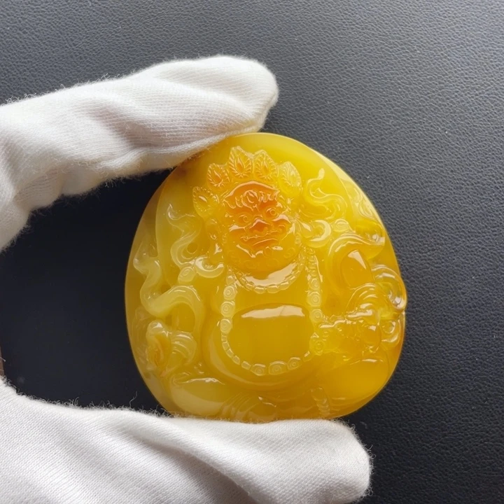 琥珀未镶嵌颈饰天然琥珀蜜蜡