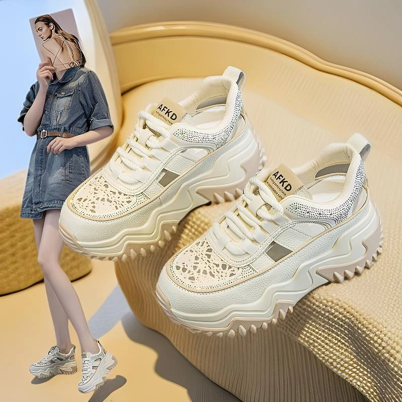 厚底6cm镂空老爹鞋女ins韩版百搭不累脚透气薄款凉鞋2025夏季爆款