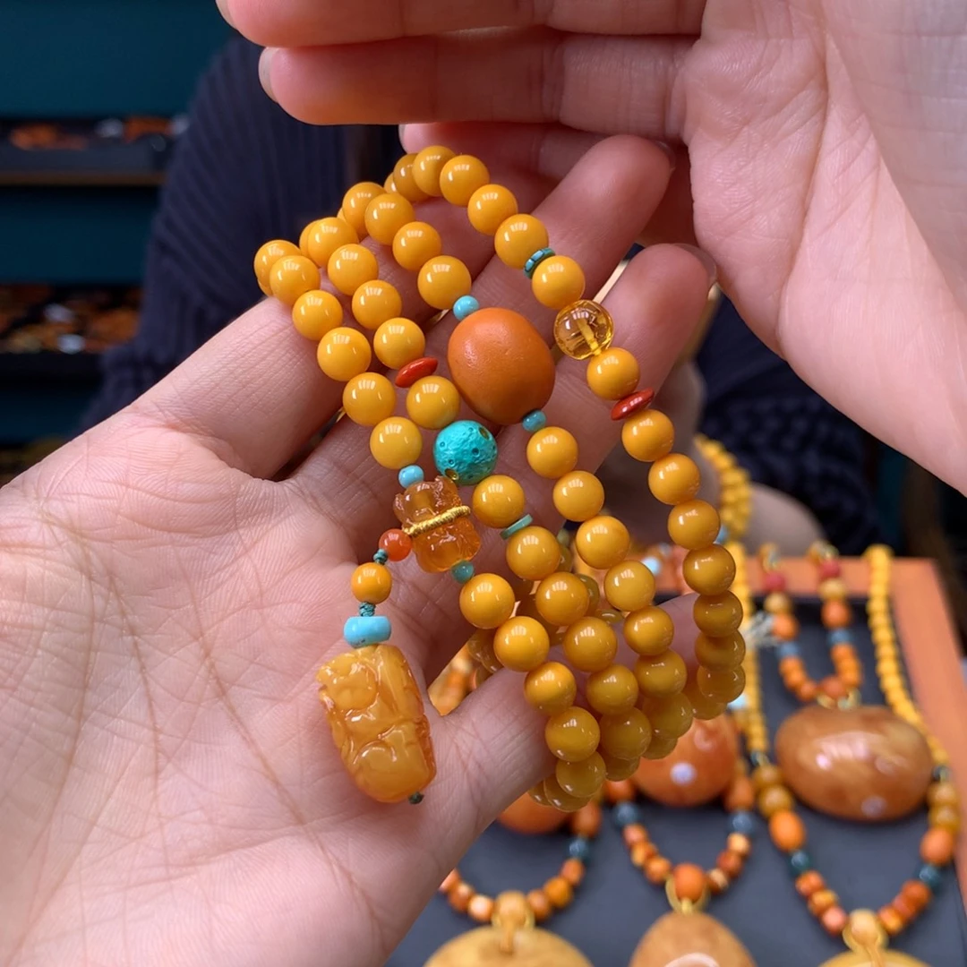 蜜蜡未镶嵌手串天然
