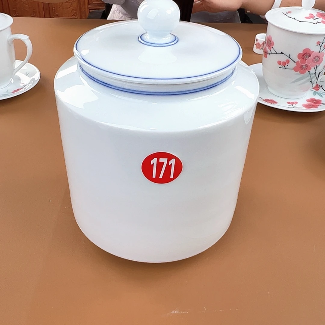 柴窑 双圈糖罐，微瑕开片
