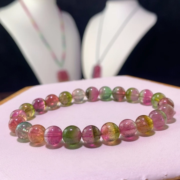 双色碧玺手链未镶嵌