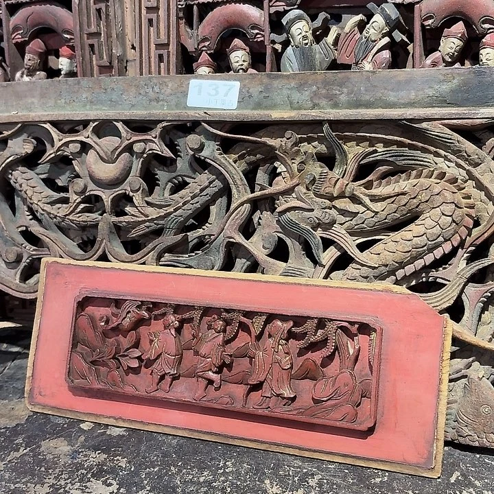 木雕木雕雕花茶道具