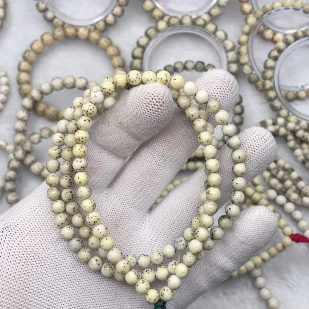 手串星月菩提6mm龙蛋冰糖料微走色