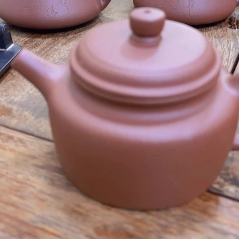 茶壶紫砂德钟250cc花泥微瑕