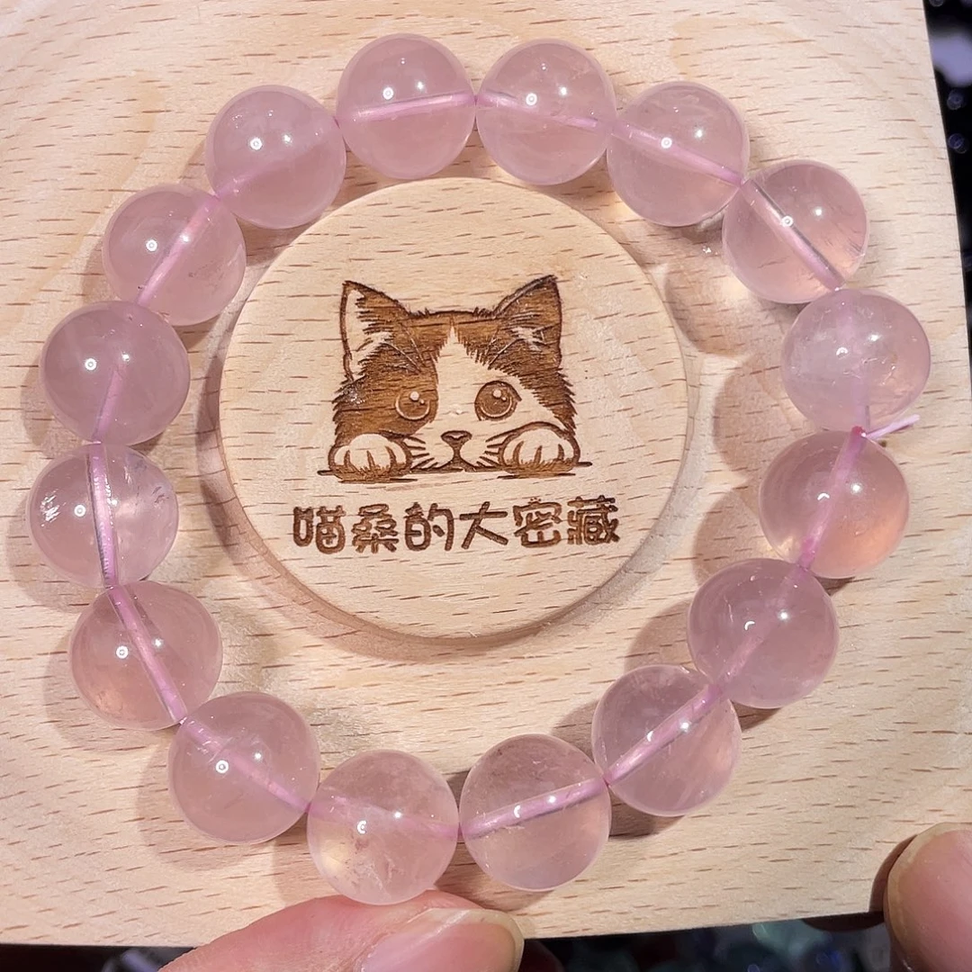 水晶未镶嵌手串13.5mm新矿马粉