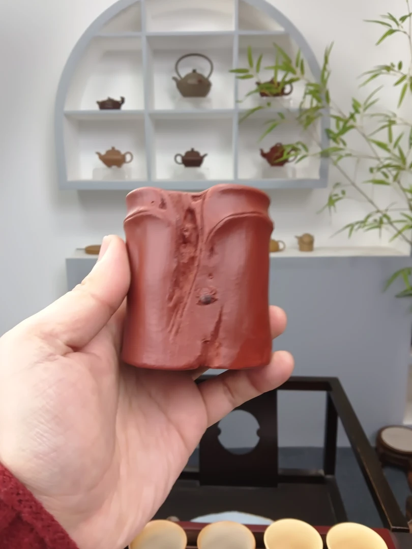 树桩主人杯 朱泥紫砂
