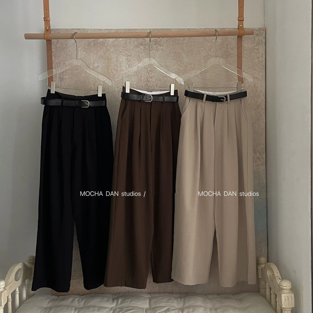 抹茶蛋#垂感休闲百搭阔腿裤#1057