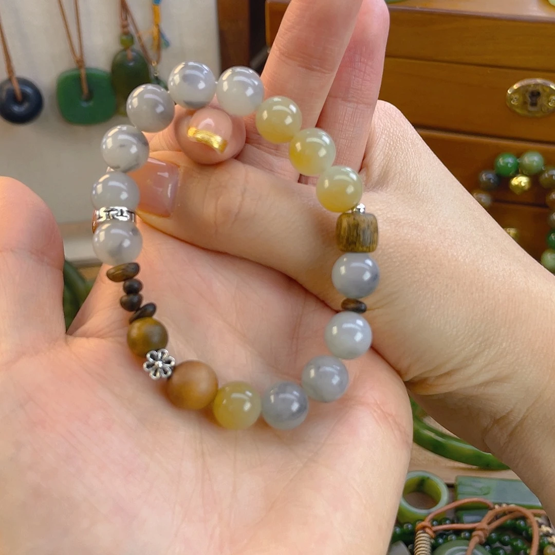 和田玉未镶嵌手链