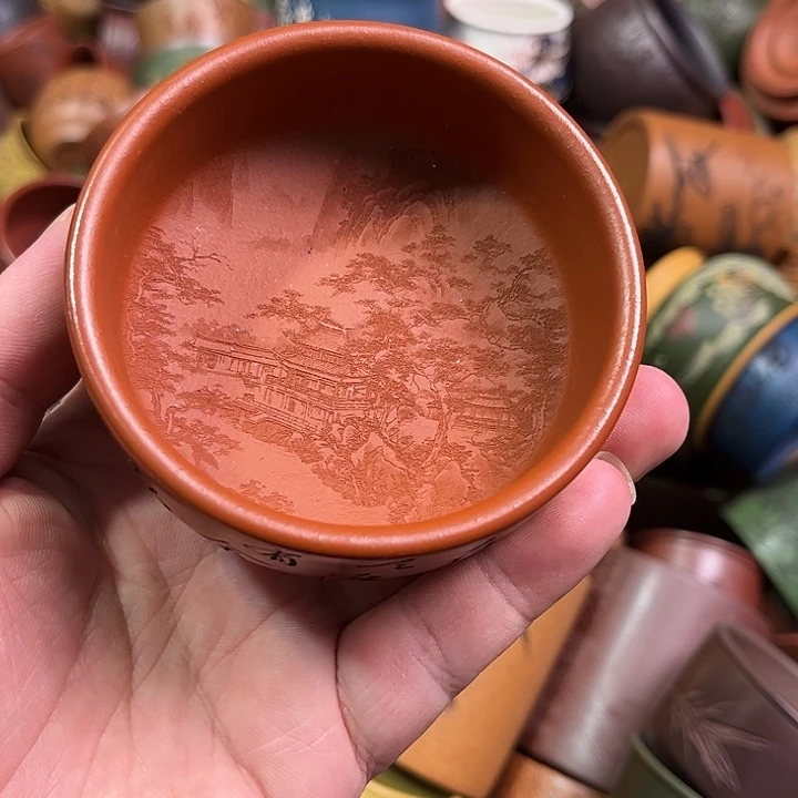 紫砂茶杯全手工紫砂主人杯