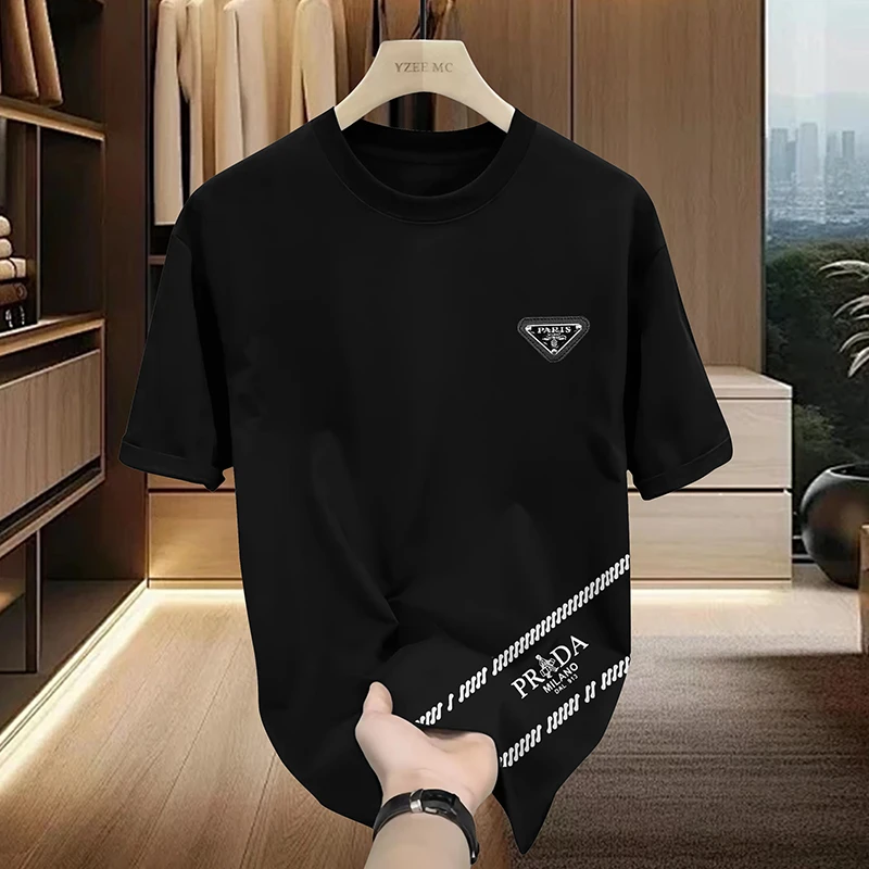 【轻奢男装-倒三角】T2041夏季新款时尚潮流休闲百搭T恤