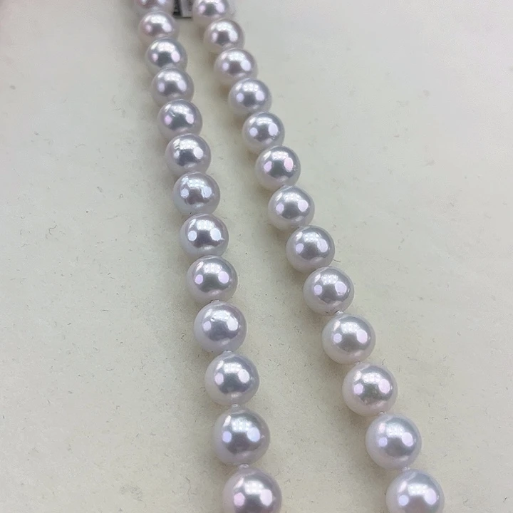 淡水珍珠颈饰银S925镶嵌卡9.10极光炫彩高品