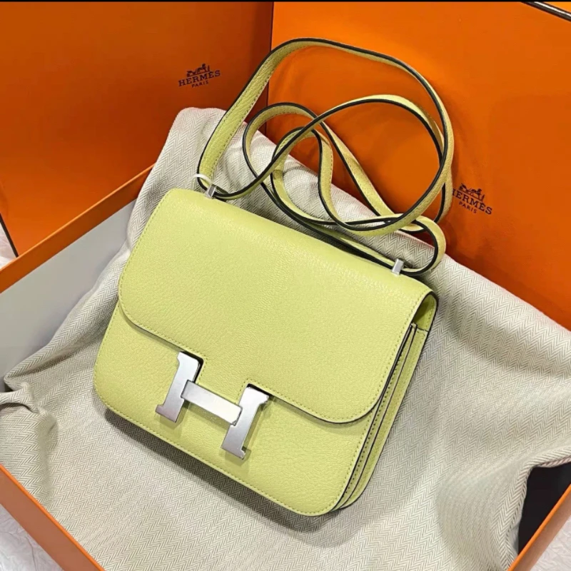 99新 Hermes/爱马仕 爱马仕嫩芽绿康康19单肩包