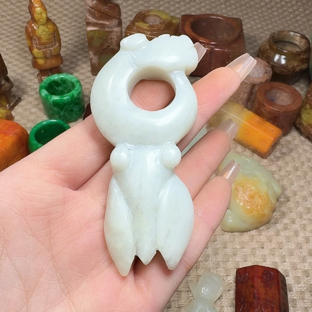 白玉菩提吊坠挂件