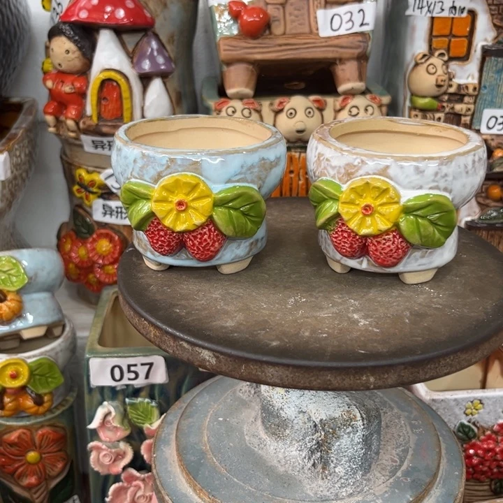 紫砂花盆粗陶材质多肉花盆