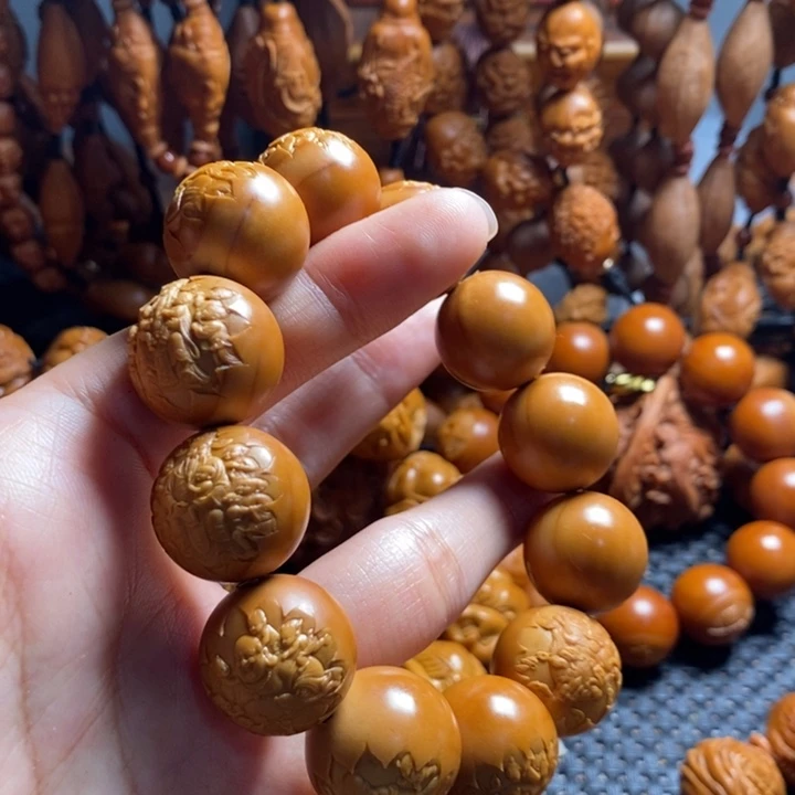 吊坠橄榄核光珠童子财迷