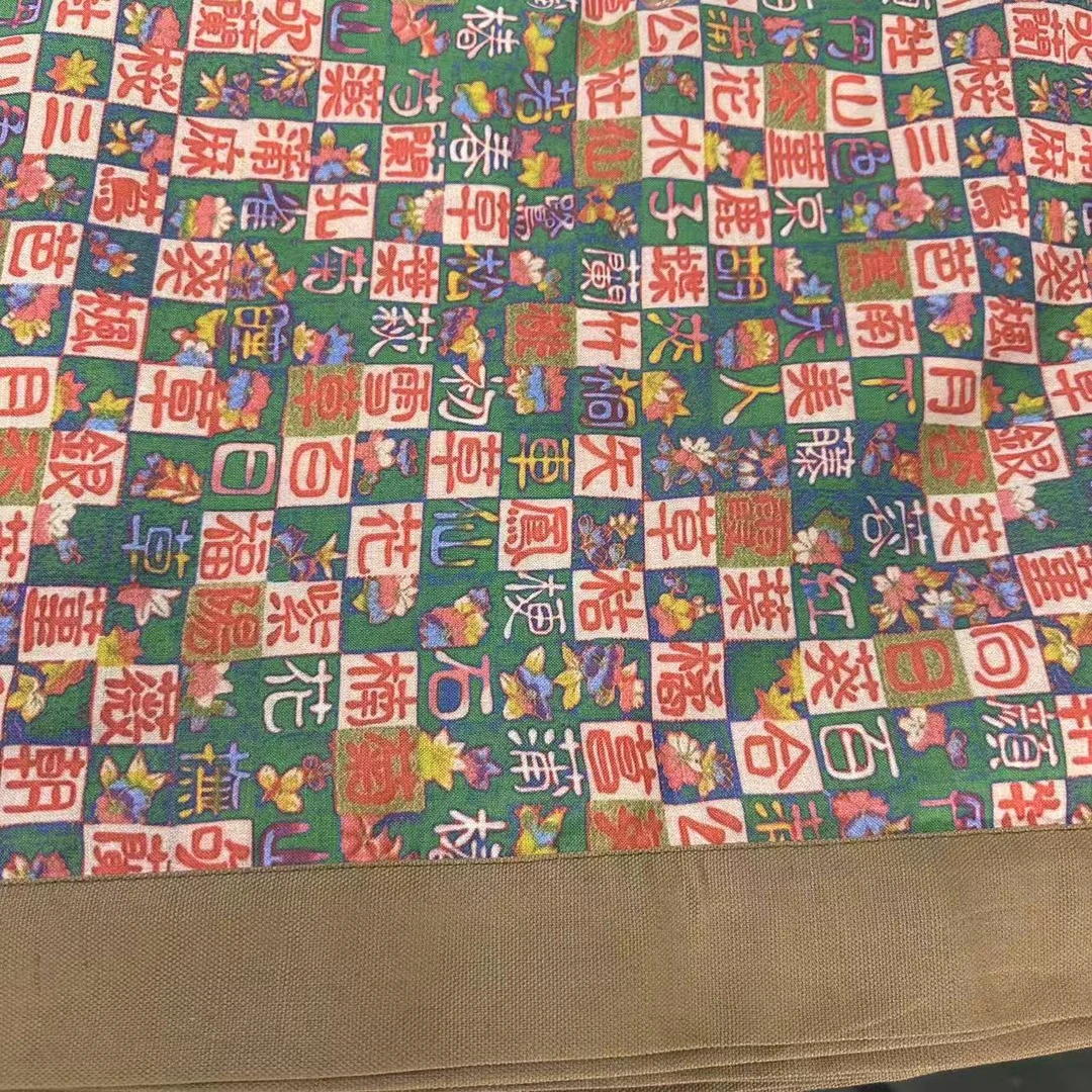 DZ244 百花送福单人汉麻盖毯1.5×2m