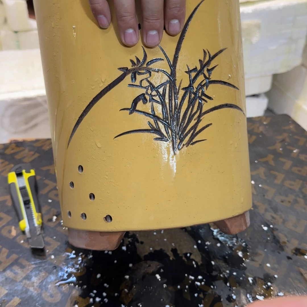 紫砂花盆口径17.22口径