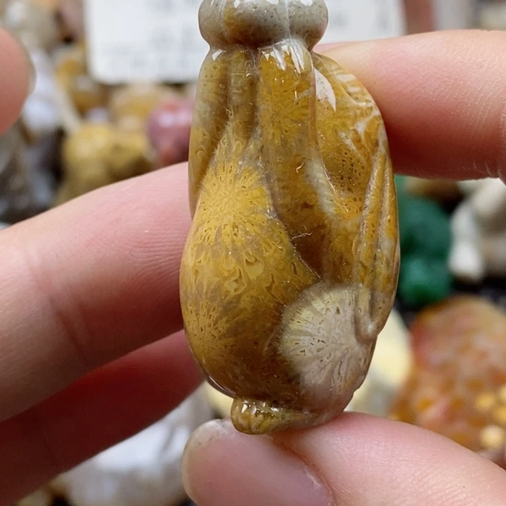 硅化珊瑚（珊瑚玉）颈饰未镶嵌