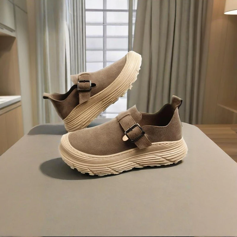 男士勃肯鞋爆款2025春秋新款时尚潮流百搭防滑复古平底厚底休闲鞋