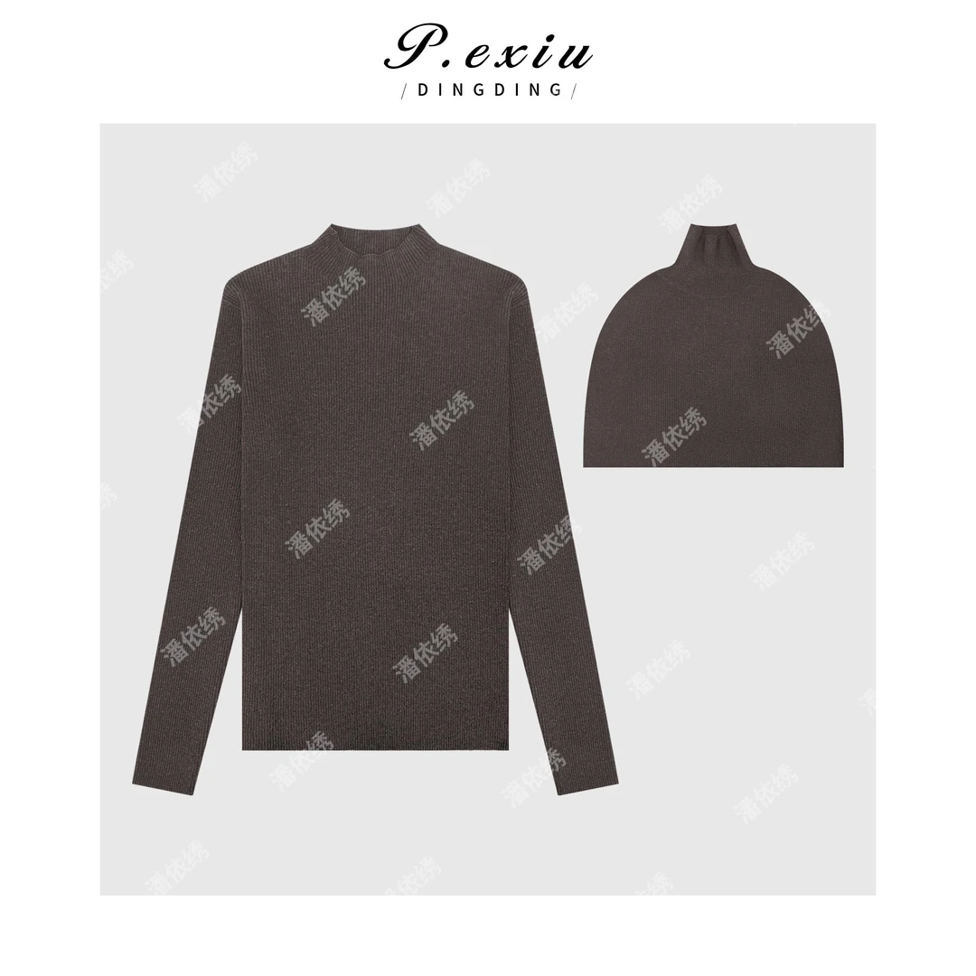 羊毛气质修身显瘦披肩圆领长袖针织上衣ZZ1053