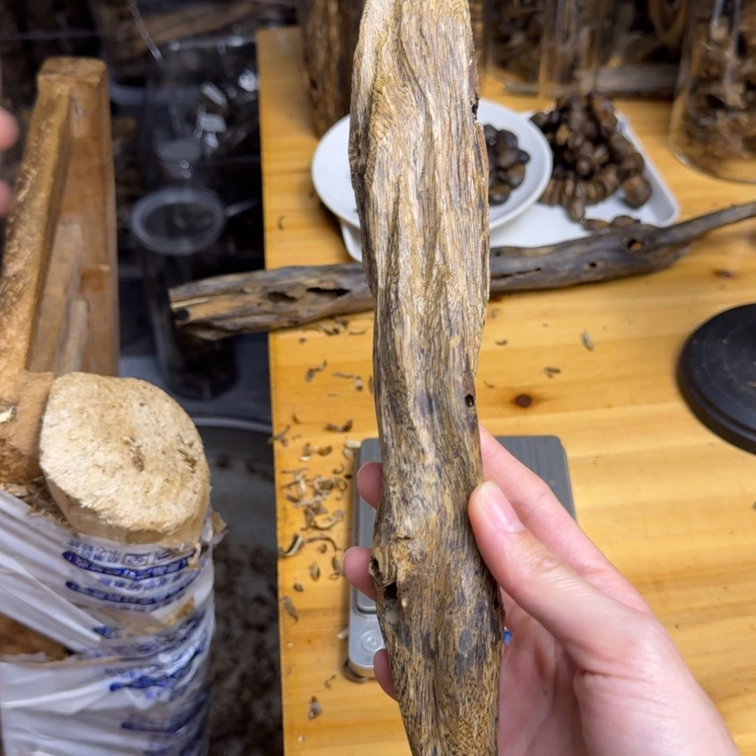 沉香摆件白棋块料64克