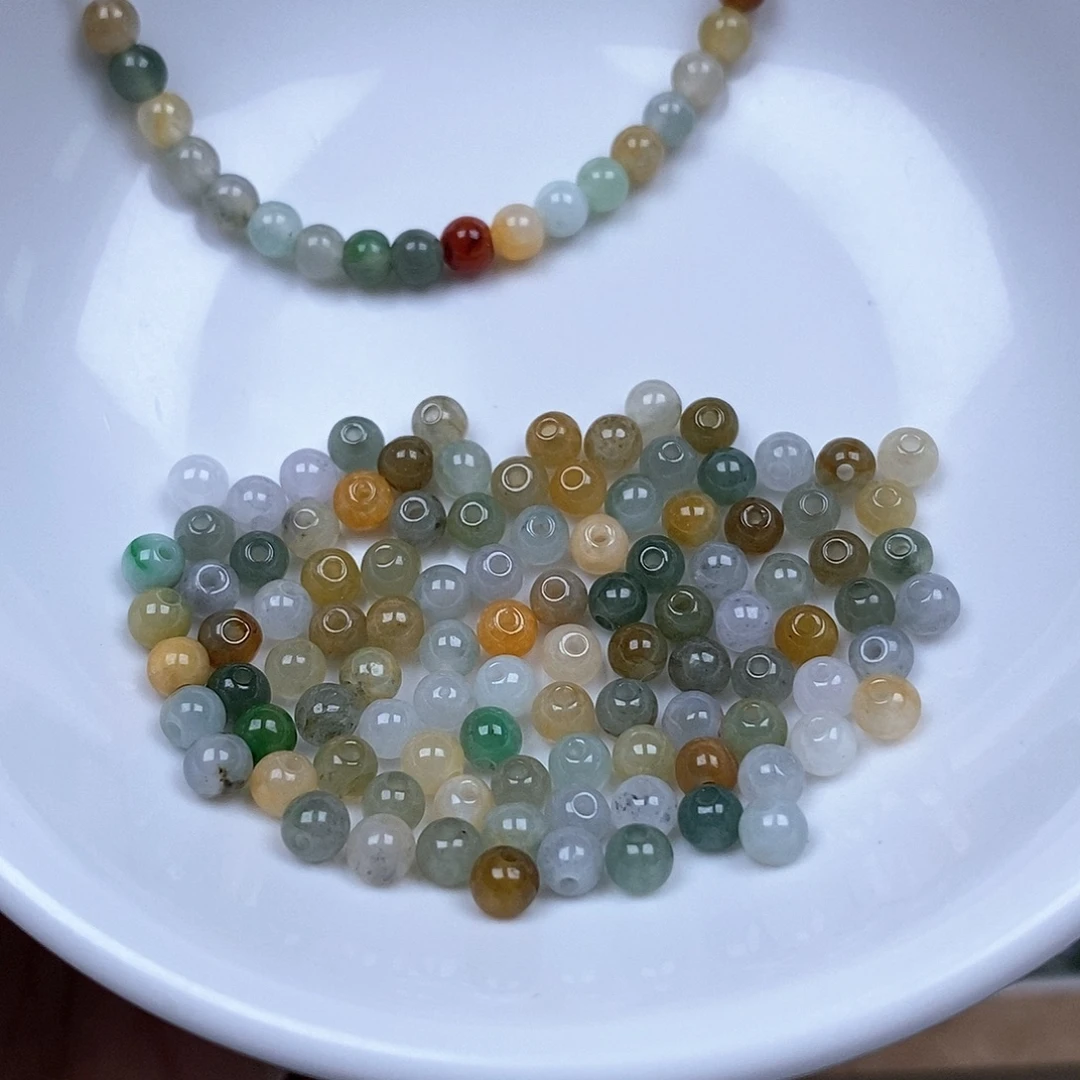 散珠翡翠翡翠散珠冰多宝60颗卡3+