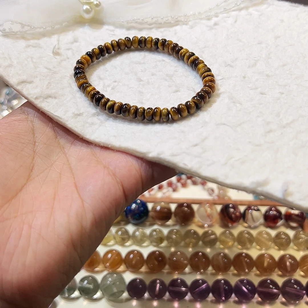 手串黄晶未镶嵌黄虎算盘