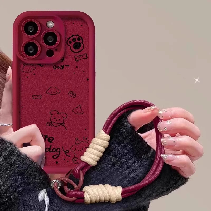 蛋糕小狗适用苹果17promax手机壳华为vivo小米oppo个性硅胶女款