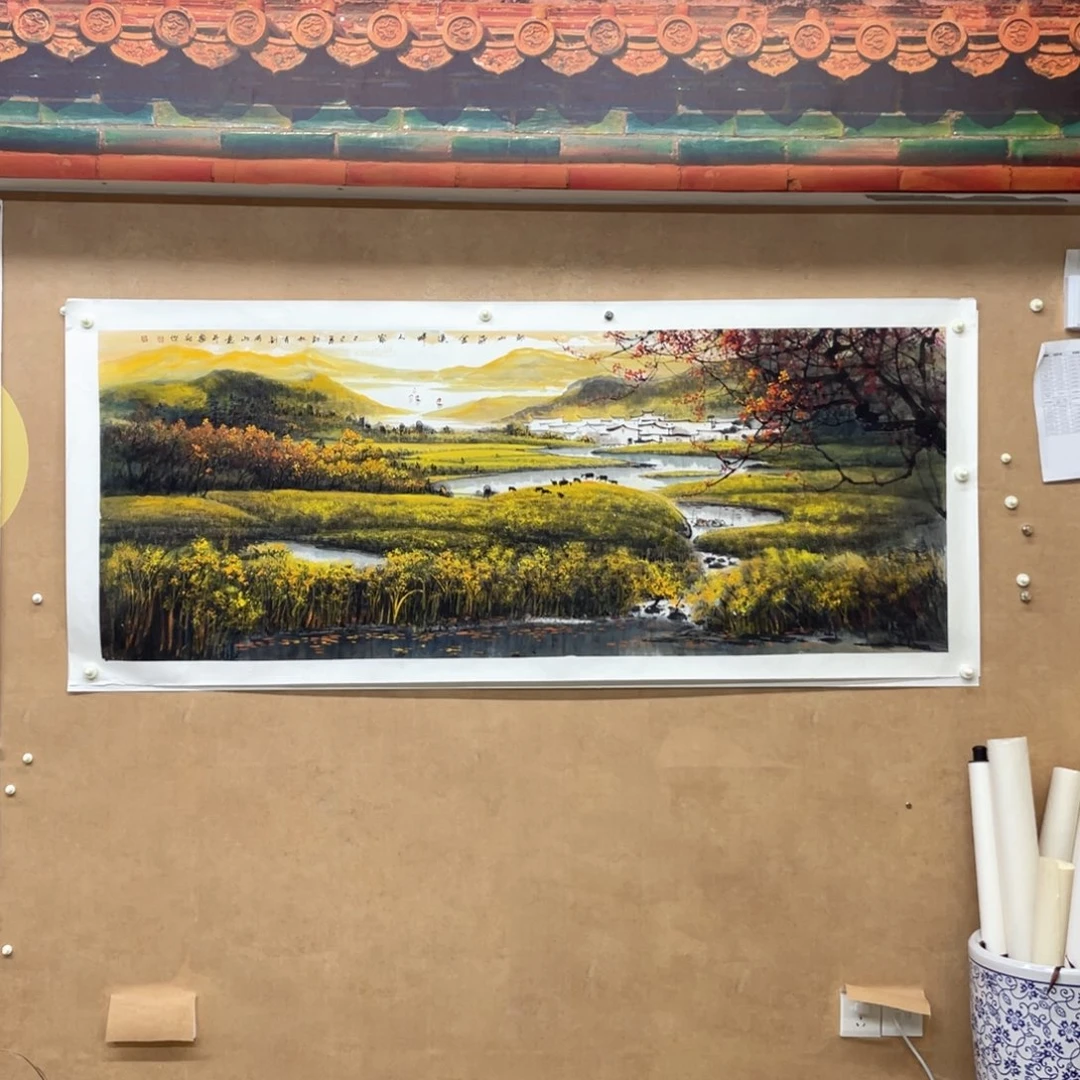 国画手绘国画，精品山水，李有训
