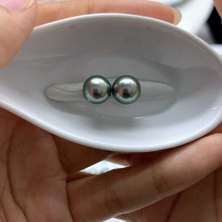 裸珠海水珍珠浅绿