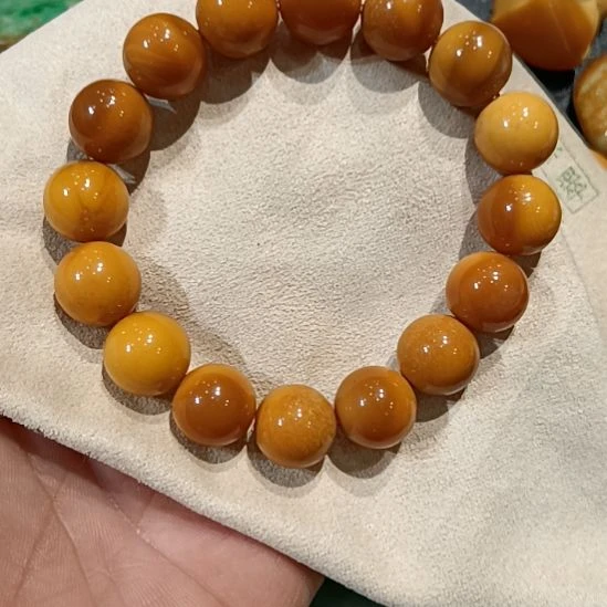 石英质玉（黄龙玉）未镶嵌珠宝奇石卡13尺寸，手串