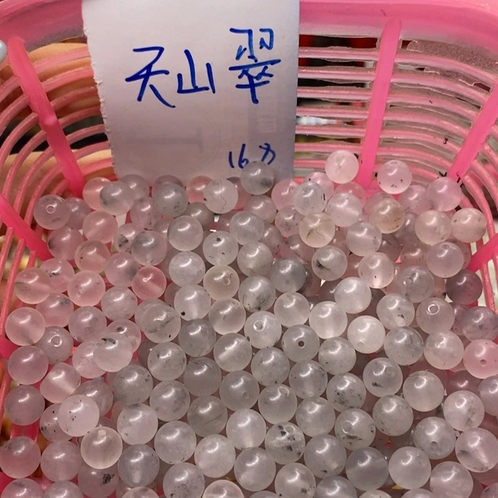 石英质玉手链未镶嵌卡8烟紫天山翠圆珠