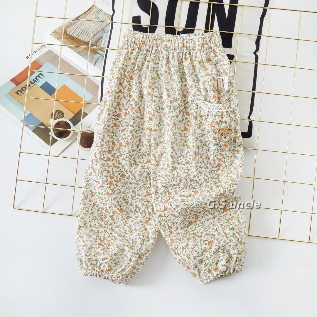 【陌上花开】H25079儿童女宝碎花防晒裤轻薄透气宝宝夏季