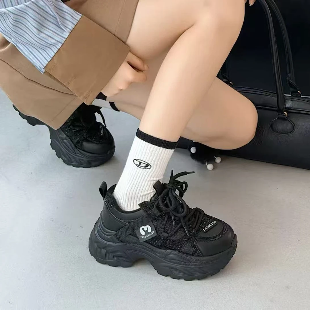 【满天星老爹鞋水钻加绒】保暖舒适运动休闲老爹鞋棉鞋98112