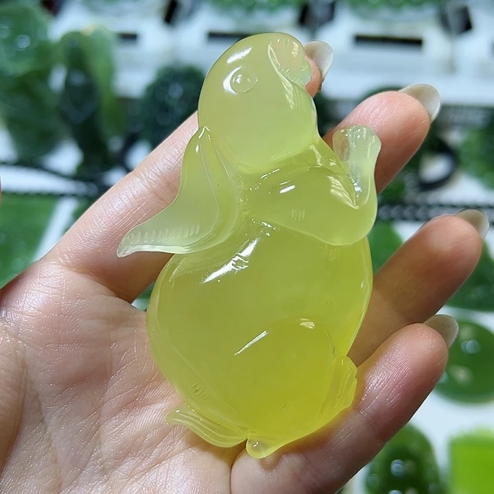 蛇纹石玉手把件未镶嵌用****8