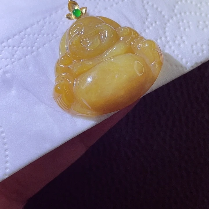 颈饰18K金镶嵌翡翠翡翠