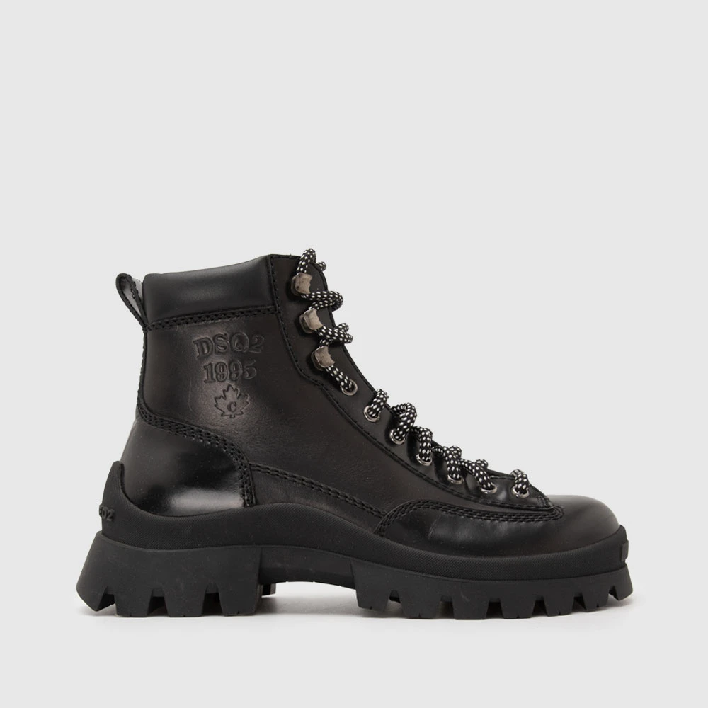 DSQUARED2 D2二次方牛皮短靴男皮靴马丁靴ABM0062249032852124